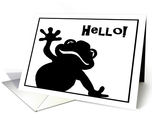 Hello Frog Silhouette card (914787)