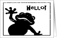 Hello Frog Silhouette card