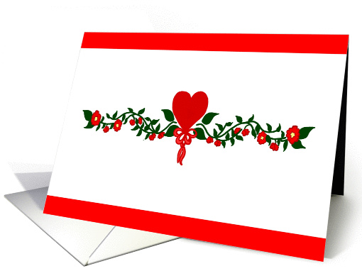 Heart and Flowers Wedding Invitation card (923250)