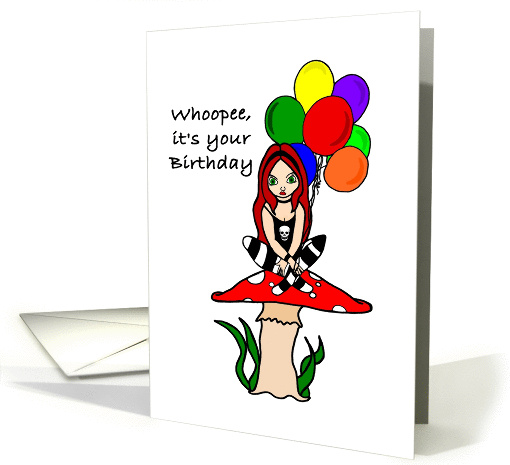 Whoopee, Its Your Birthday Goth Faerie card (925278)