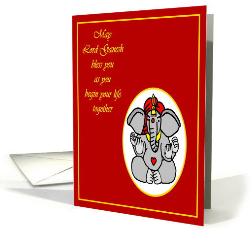 Hindu God Ganesh Wedding Congratulations card (945078)