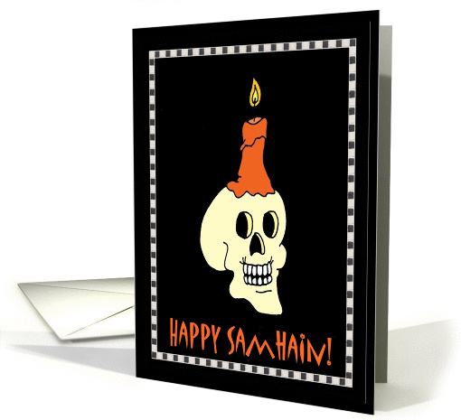 Happy Samhain Skull and Candle card (958165)