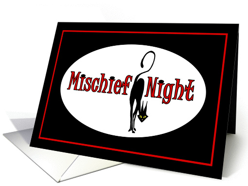 Mischief Night Black Cat card (966877)