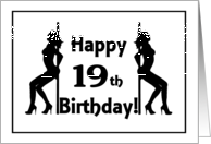 19th Happy Birthday Pole Dancers card