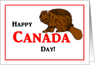 Happy Canada Day Beaver card