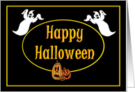 Halloween Halloween with Ghosts and Jack o’ Lantern card
