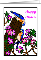 Happy Ostara Spring Birds card