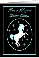 Winter Solstice Unicorn card