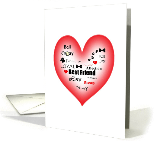 Congratulations on Your New Dog Heart with Bones card (992187)