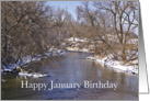 January Happy Birthday Snowy River Greeting card