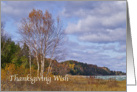 Thinksgiving Wish Autumn Lake Shore Card