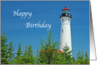 Lighhouse Birthday Crip Point Michigan Card