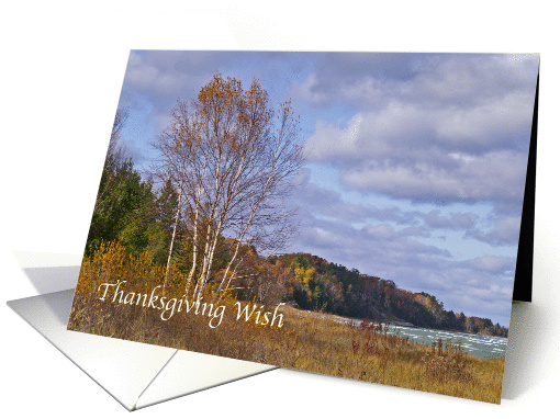 Thinksgiving Wish Autumn Lake Shore card (801124)