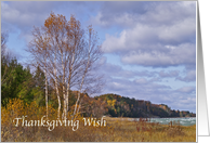 Thinksgiving Wish Autumn Lake Shore Card