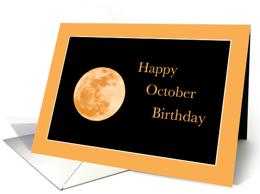October Birthday Super Moon card (835911)