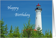 Lighhouse Birthday Crip Point Michigan Card