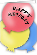 Happy Birthday Balloons card