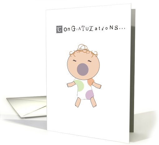 Congratulations on your new baby alarm card (820825)