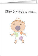 Congratulations on your new baby alarm card