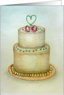 Birthday Cake with Cherries card