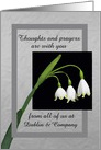 Sympathy - thoughts and prayers from all of us - Lily of Valley photo card