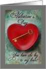 Valentine - Key to My Heart card