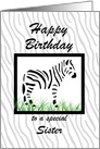 Zebra Art - for Sister birthday card