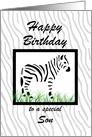Zebra Art - for Son birthday card