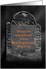 Ancient Tombstone Halloween Party invitation card