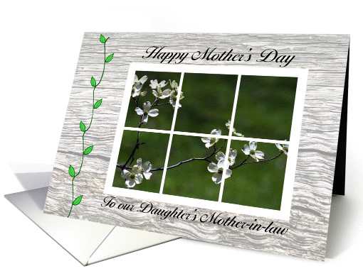 Mother's Day card for daughter's mother-in-law, Dogwood flowers card