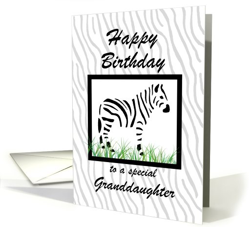 Zebra Art - for Granddaughter birthday card (921290)