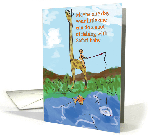 Safari Baby fishing Congratulations card (787824)
