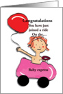 Congratulations on becoming parents, baby girl driving card