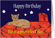 Happy Birthday, purrfect day card