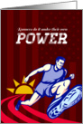 Runner Running Power Poster card