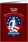 Marathon Runner Finish What You Start Poster card