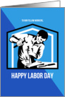 Happy Labor Day Fellow Workforce Retro Poster card