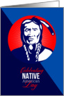 Celebrating Native American Day Retro Card