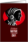 Celebrate Native American Day Retro Poster Card