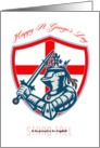 Proud to Be English Happy St George Day Shield Card