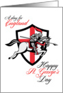 Happy St George Day A Day For England Retro Poster card