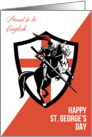 Proud to Be English Happy St George Day Retro Poster card