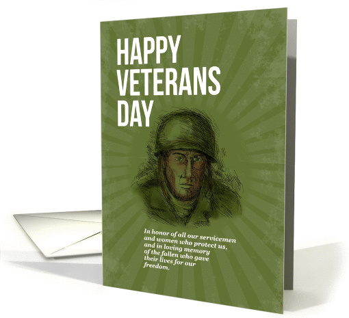 World War two Veterans Day Soldier Card Sketch card (1214028)
