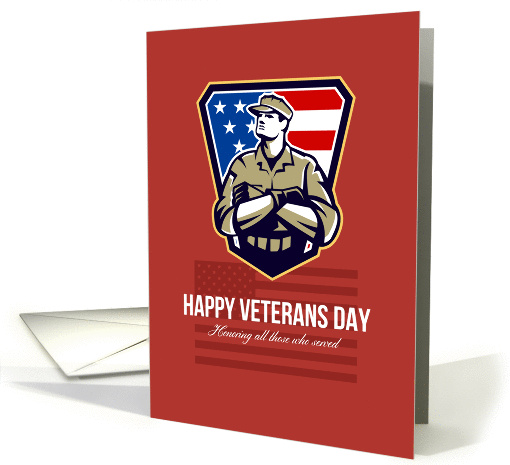 American Soldier Veterans Day card (1214702)