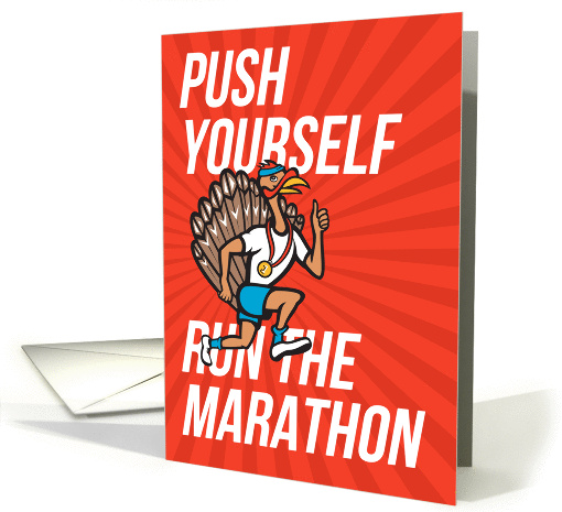 Turkey Run Marathon Runner Poster card (1215260)