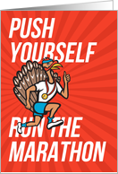 Turkey Run Marathon Runner Poster card