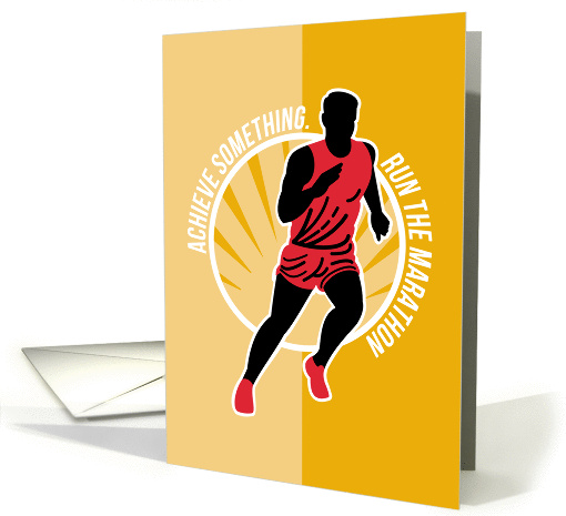 Marathon Achieve Something Poster Retro card (1215402)