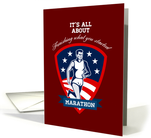 Marathon Runner Finish What You Start Poster card (1215408)