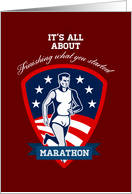 Marathon Runner Finish What You Start Poster card