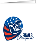 American Football Finals Champions Retro card